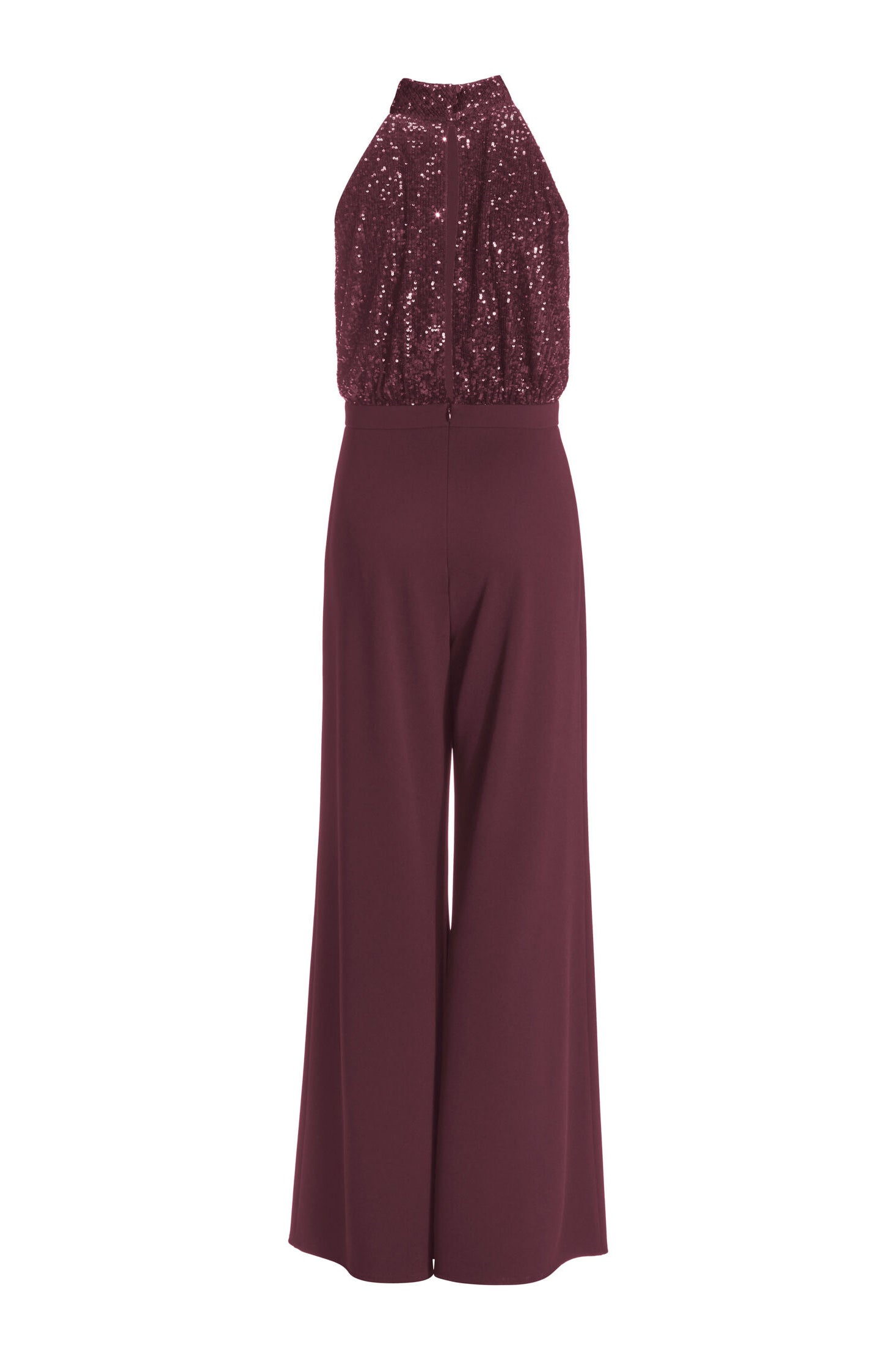 Ärmelloser Jumpsuit mit Schluppenblusen Top aus elastischer Paillette