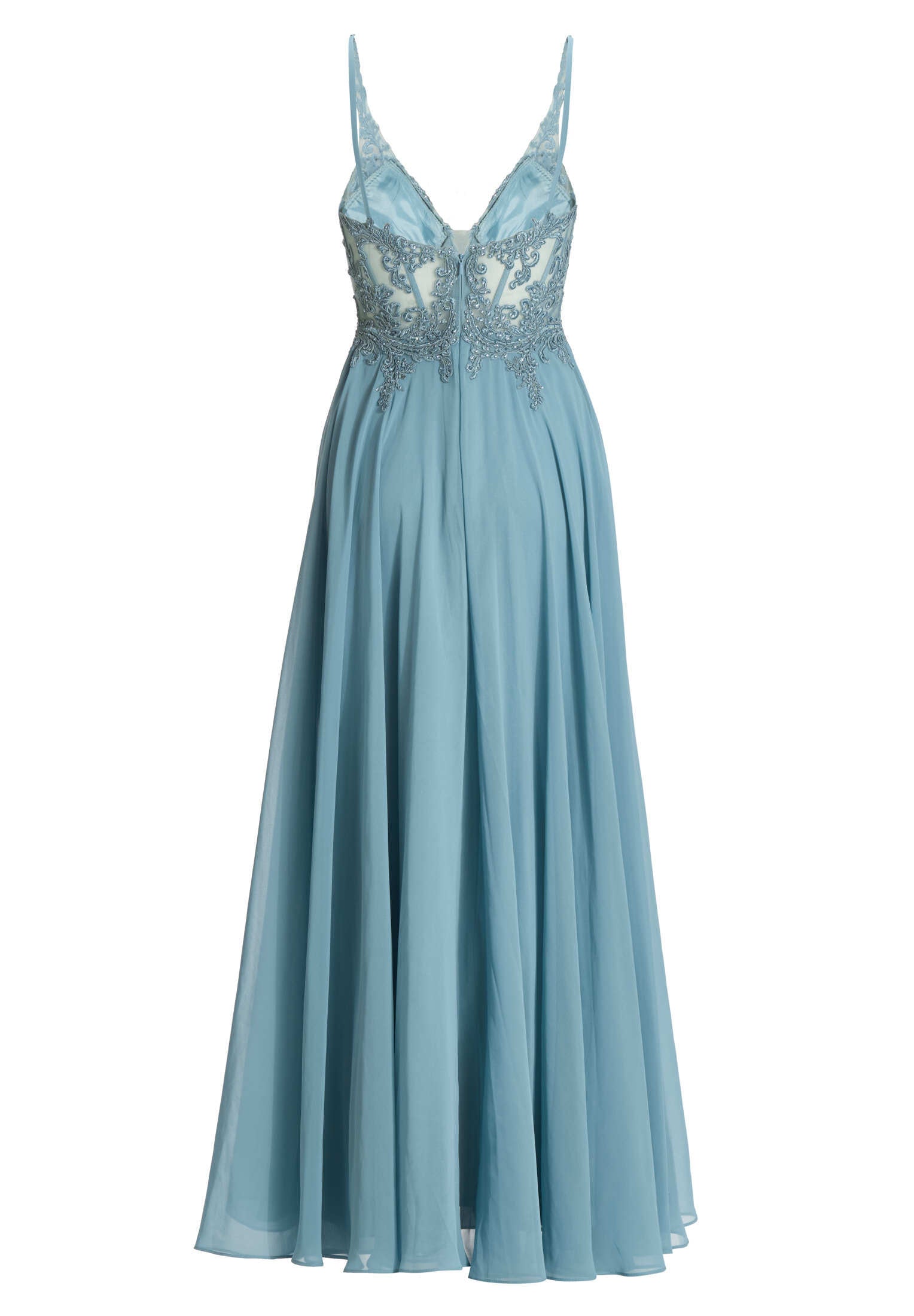 Chiffonkleid mit Stickerei