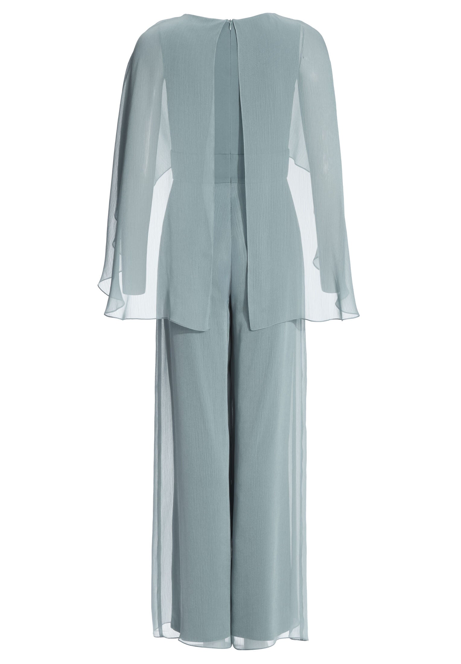 Jumpsuit aus Crinkle Chiffon mit angeschnittenem Cape