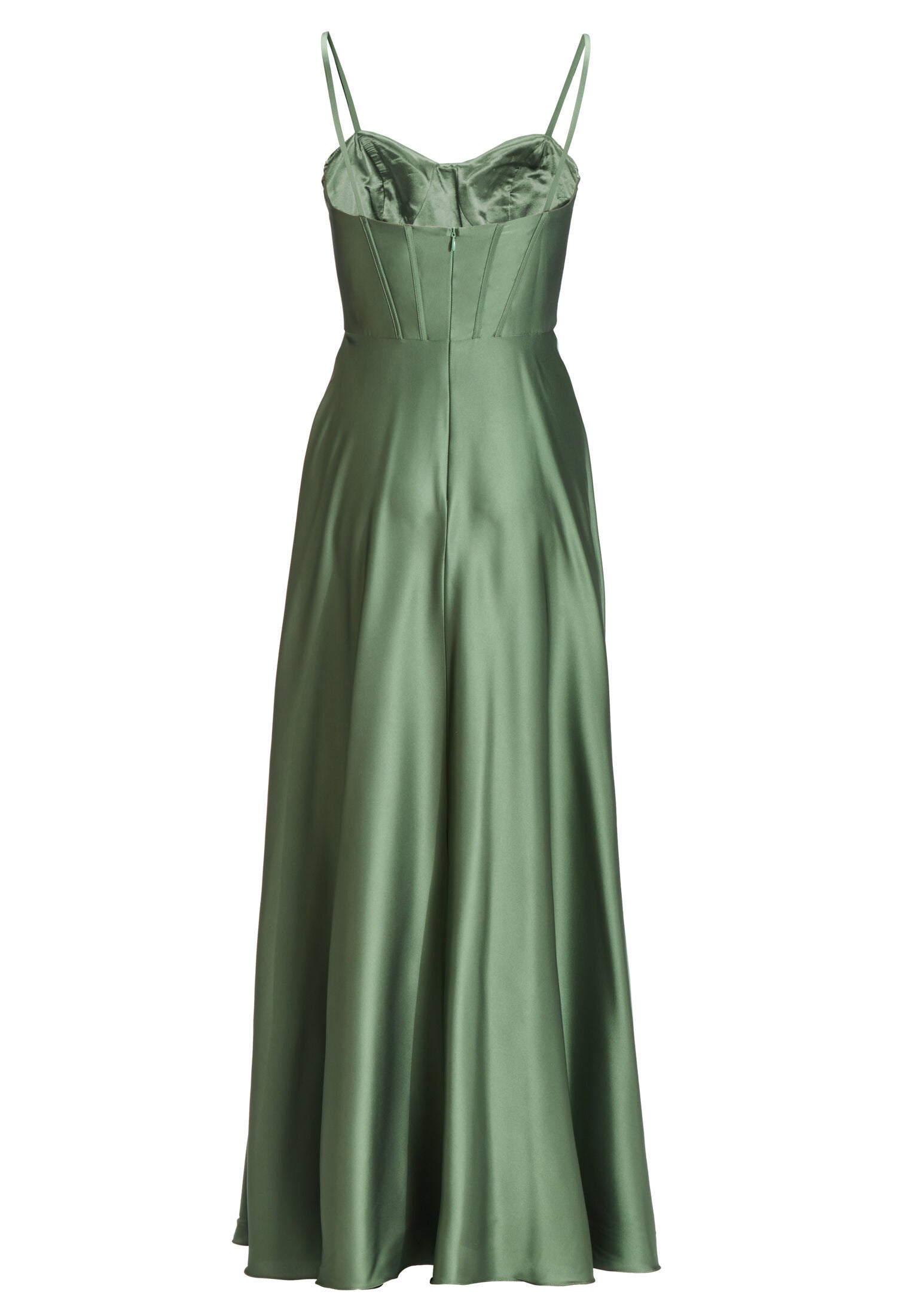 Satinkleid mit Corsagenoberteil