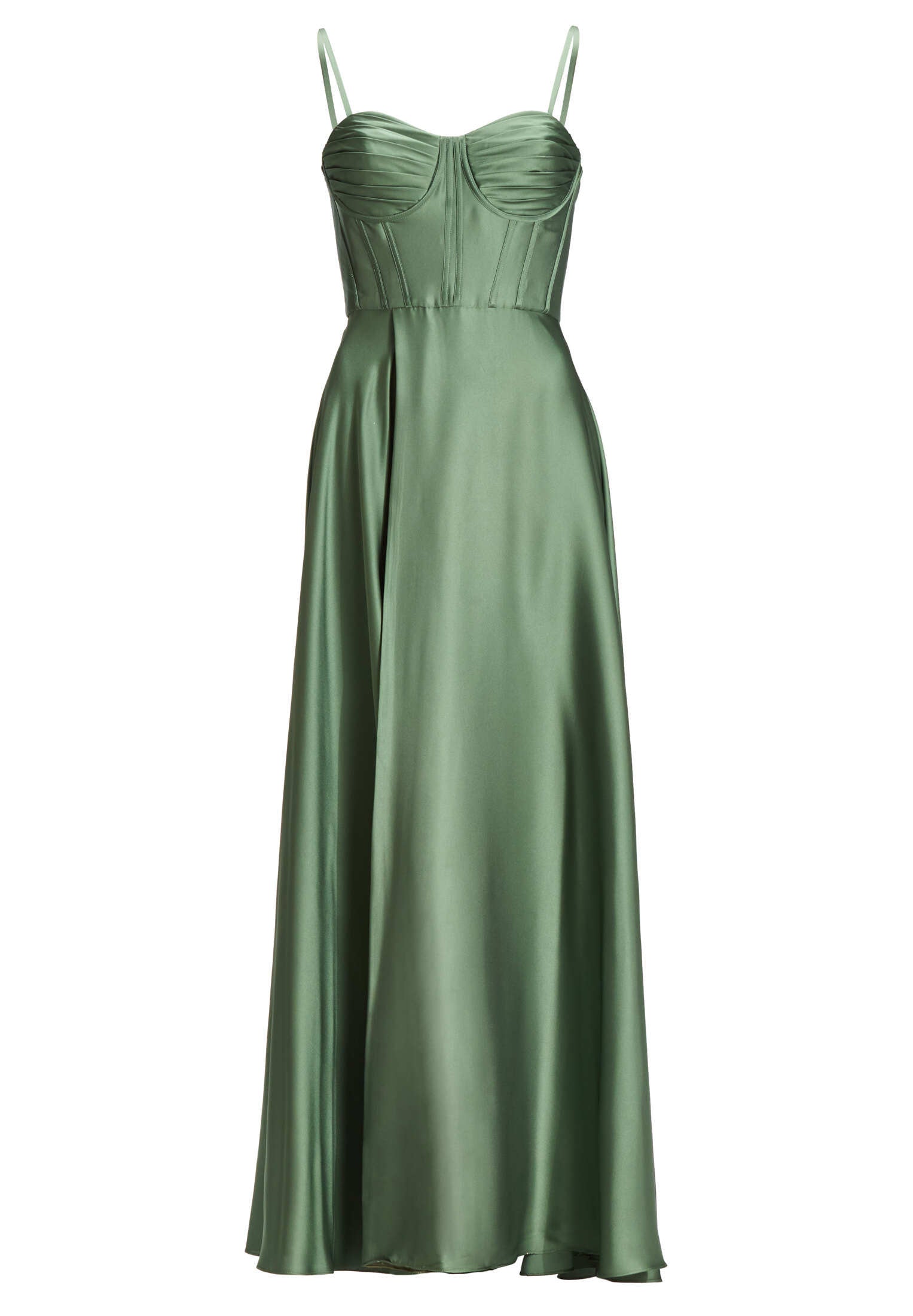 Satinkleid mit Corsagenoberteil