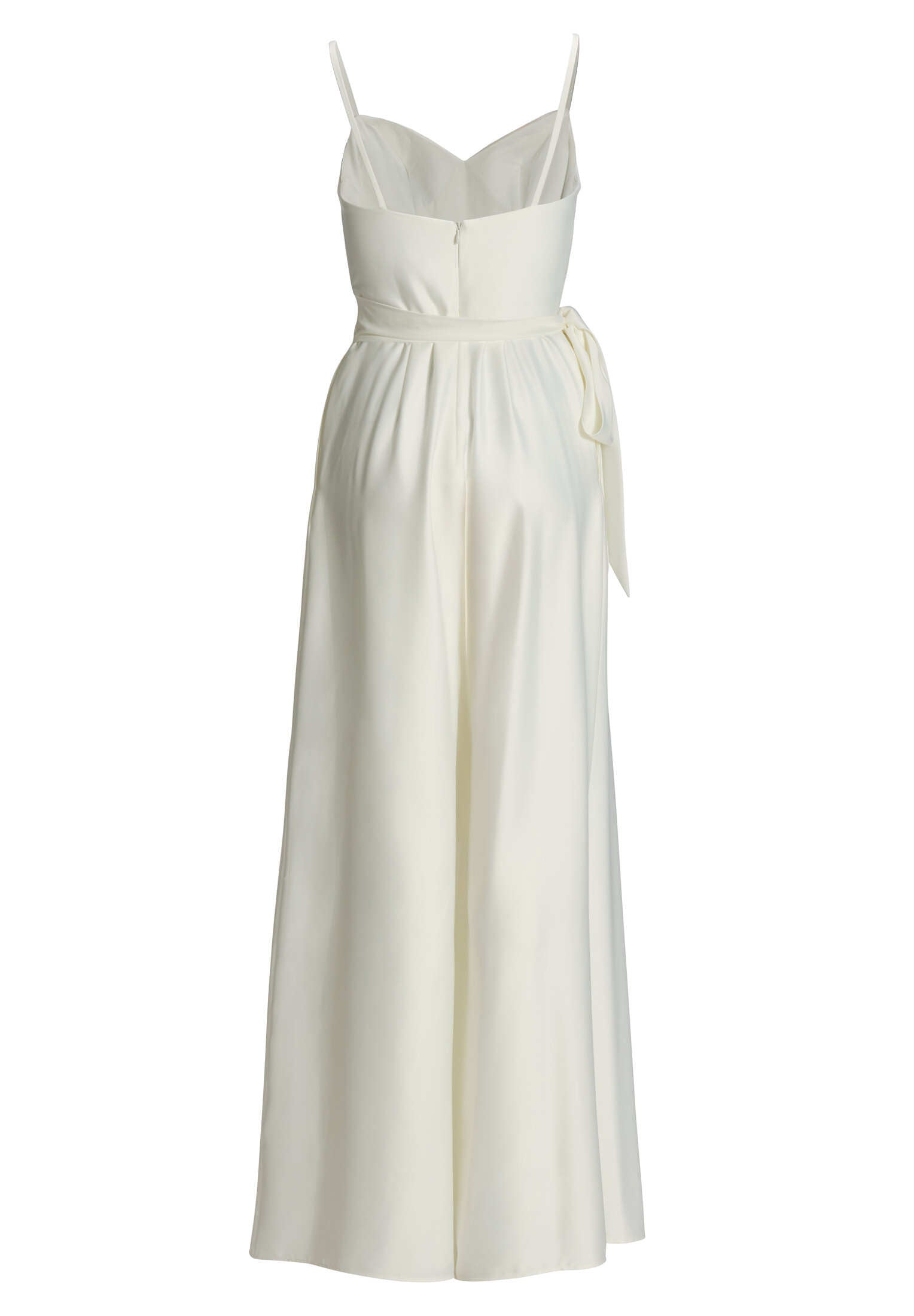 Satin Jumpsuit mit angedeutetem Wasserfallausschnitt