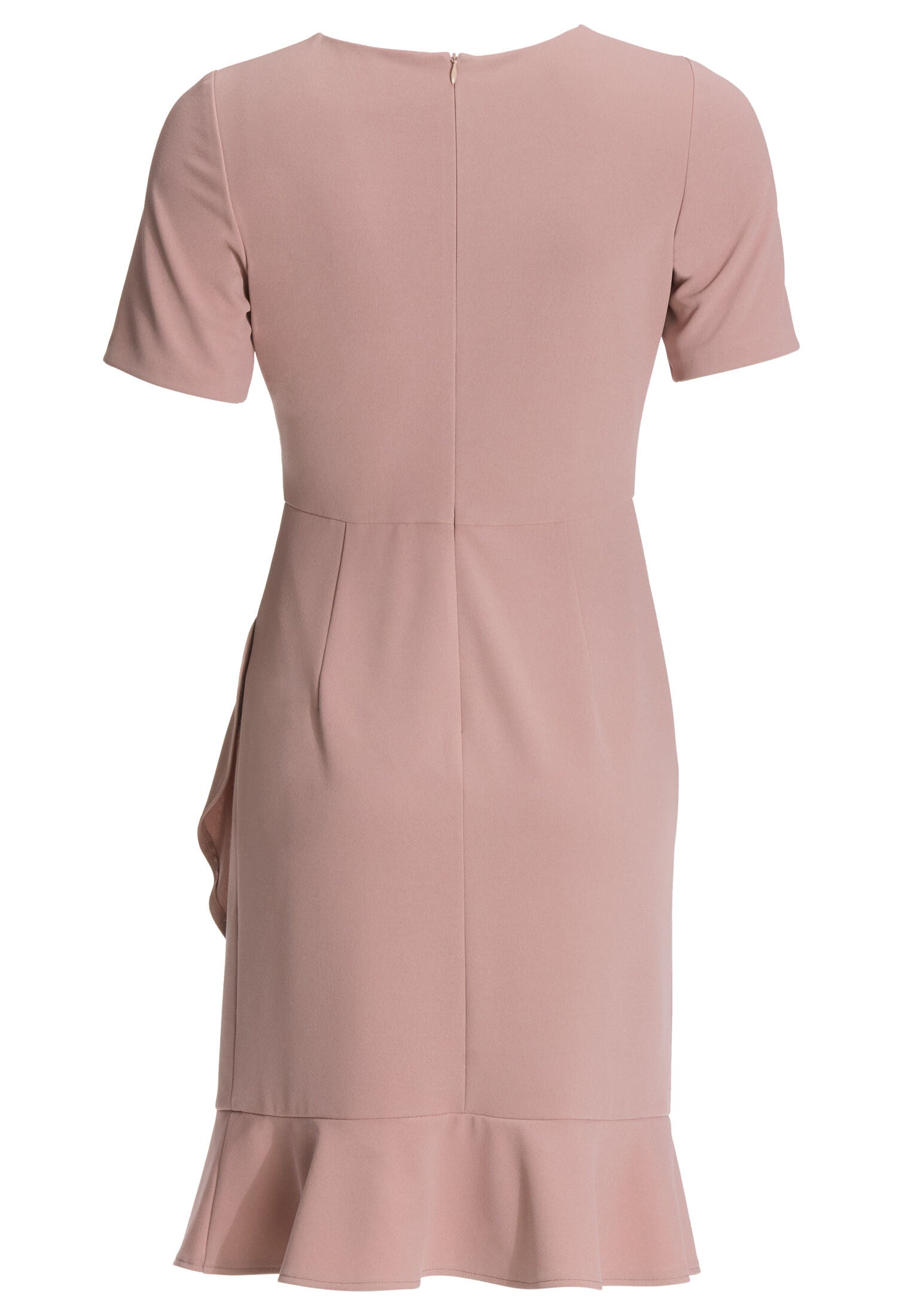 Cocktailkleid aus Crepe Jersey mit Volant am Saum