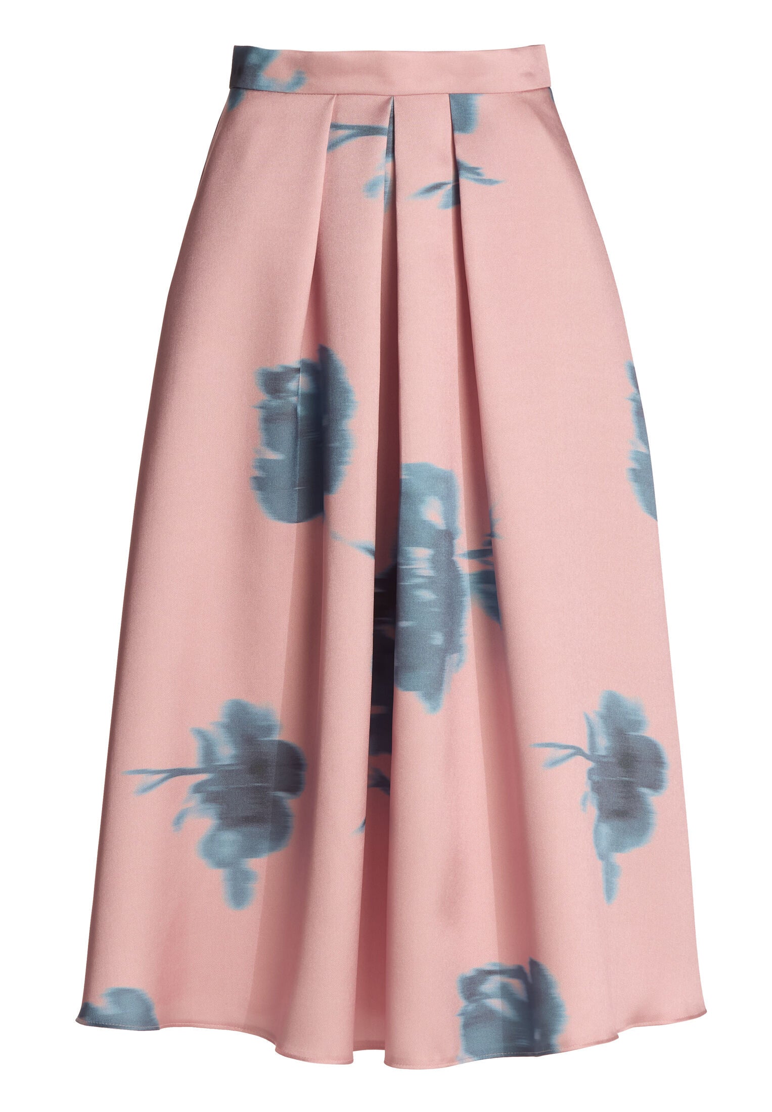 Faltenrock aus bedrucktem Twill