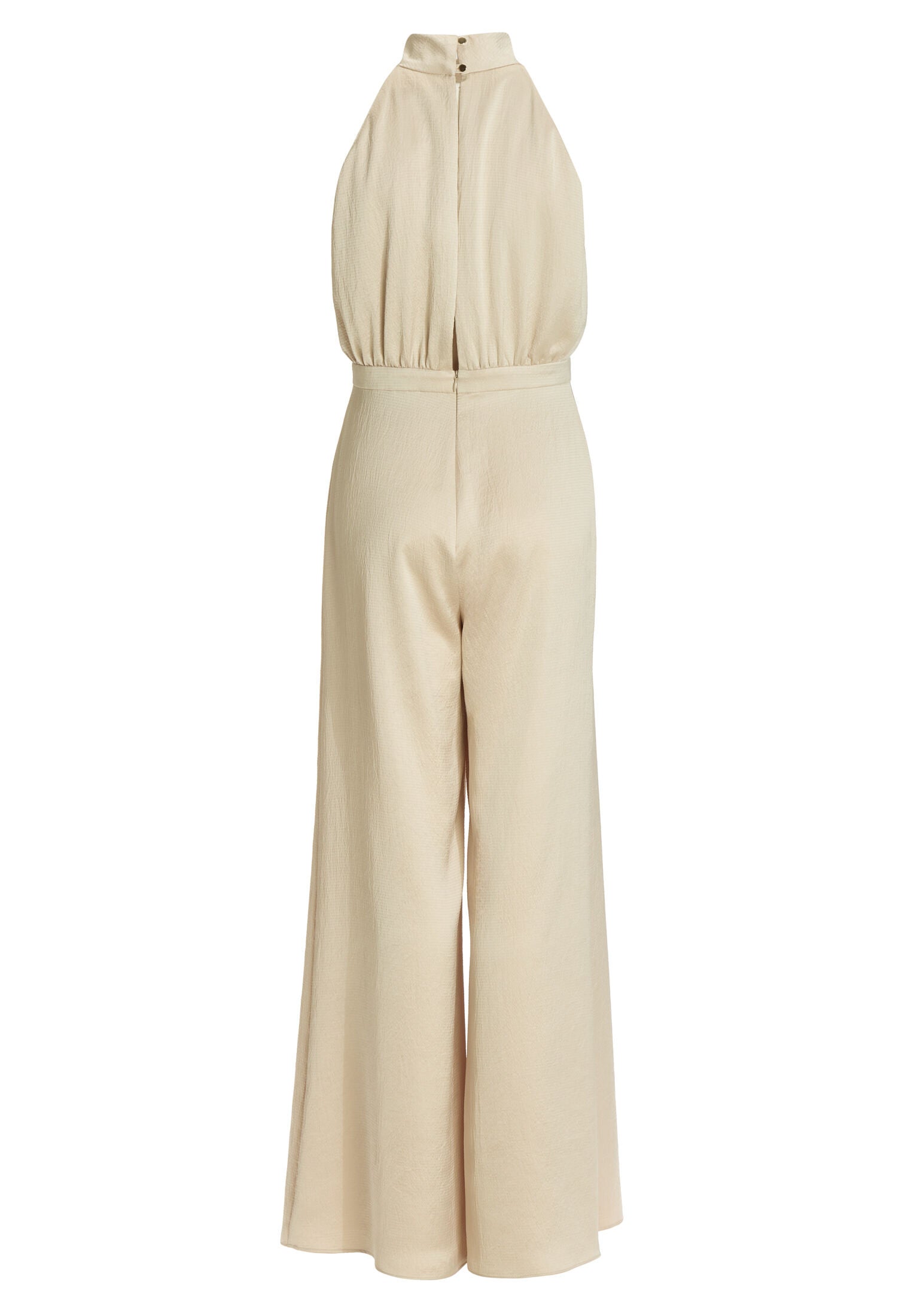 Jumpsuit mit Schluppe aus gehämmertem Satin