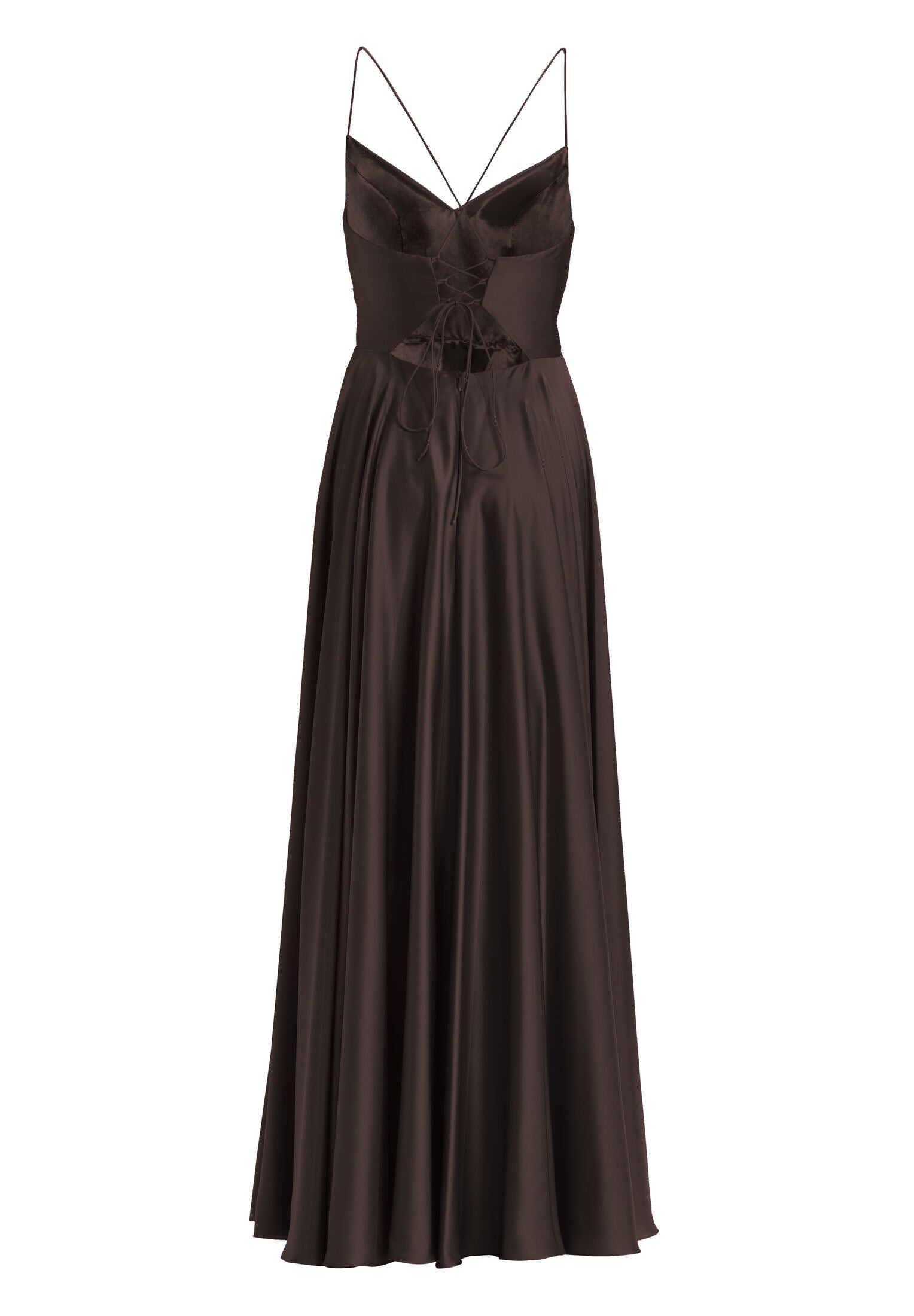 Satinkleid mit Schnürung am Rücken