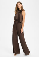 Jumpsuit mit Schluppe aus Satin