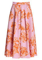 Faltenrock aus bedrucktem Twill