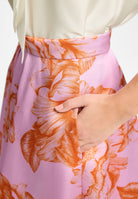 Faltenrock aus bedrucktem Twill