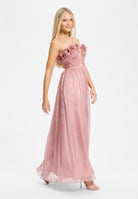 Organzakleid mit floralen Details