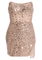 Cocktailkleid mit All-over Stickerei