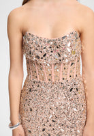 Cocktailkleid mit All-over Stickerei