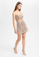Cocktailkleid mit All-over Stickerei