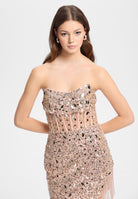 Cocktailkleid mit All-over Stickerei