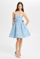 Cocktailkleid aus Jaquard mit ausgestelltem Rock sky blue