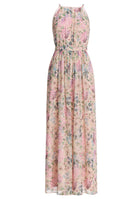 Abendkleid aus floral bedrucktem Chiffon mit Zierträgern