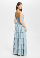 Abendkleid aus Chiffon mit Volants