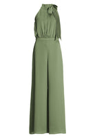 Jumpsuit mit Schluppe aus gehämmertem Satin