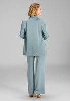 Hose aus Satin mit geradem Bein und Taschen