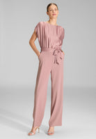 Jumpsuit aus Material-Mix vintage pink