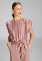 Jumpsuit aus Material-Mix