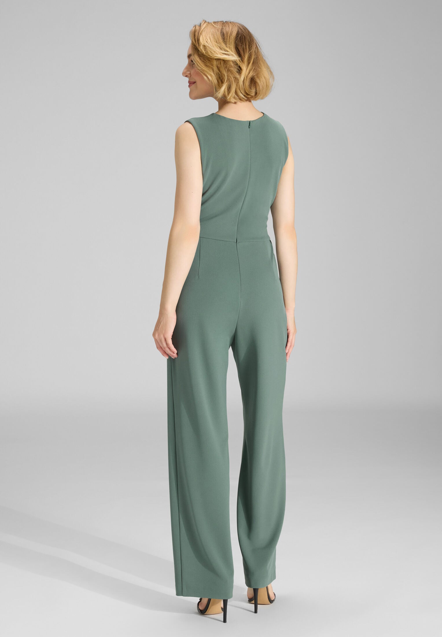 Jumpsuit aus Crepe Jersey mit Drapierung