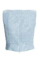 Oberteil aus Jacquard mit V-Ausschnitt