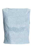 Oberteil aus Jacquard mit V-Ausschnitt