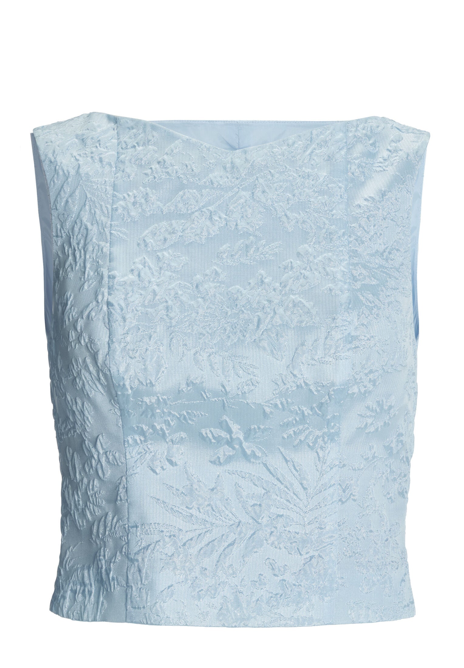 Oberteil aus Jacquard mit V-Ausschnitt