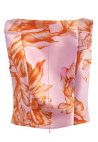 Top aus bedrucktem Twill