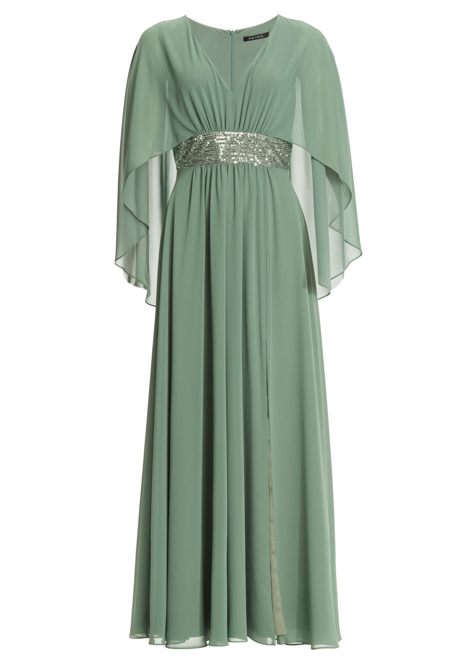 Abendkleid mit Cape aus Chiffon