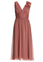 Cocktailkleid aus Crinkle Chiffon mit Volant Detail