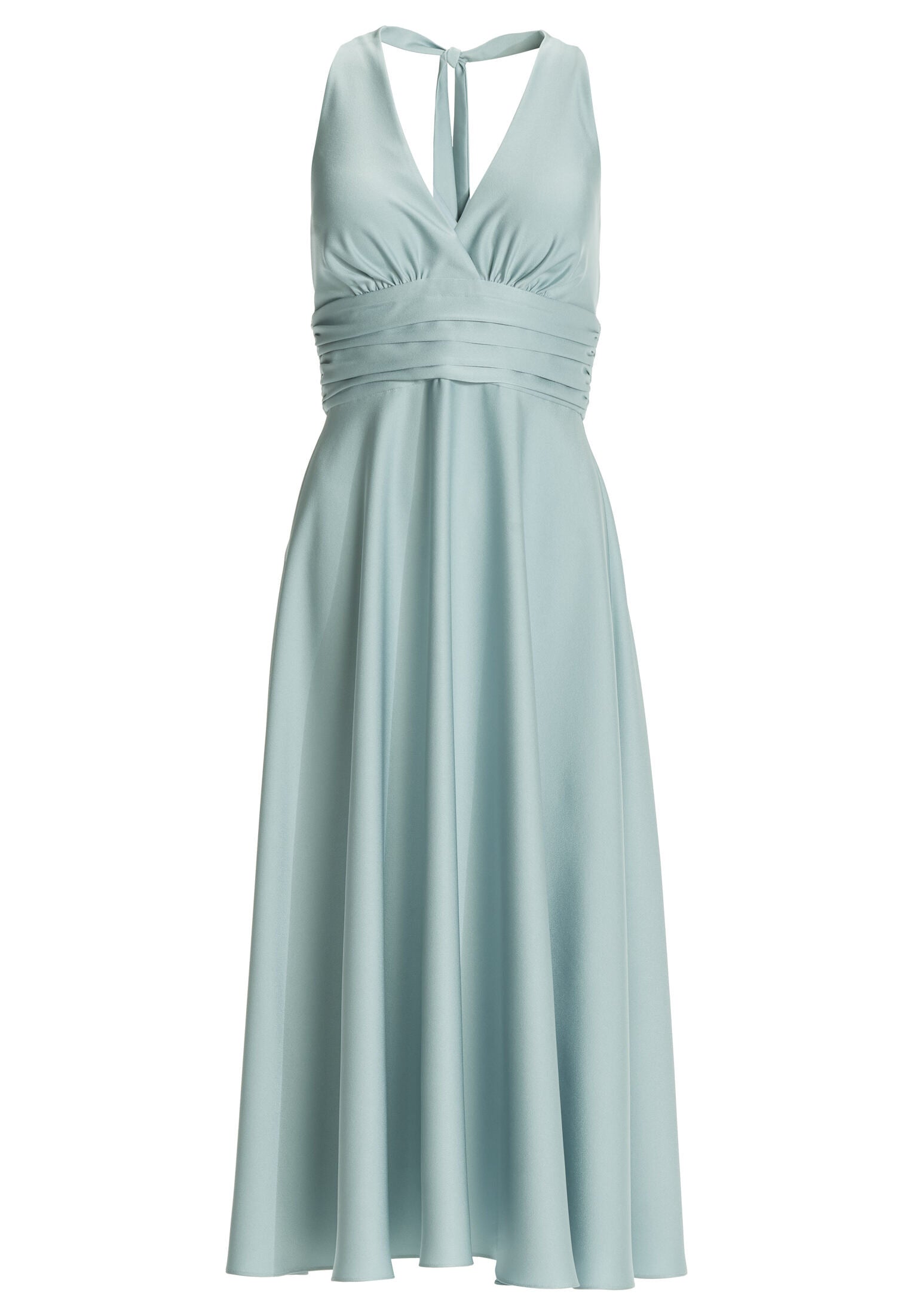 Neckholder Kleid aus Satin