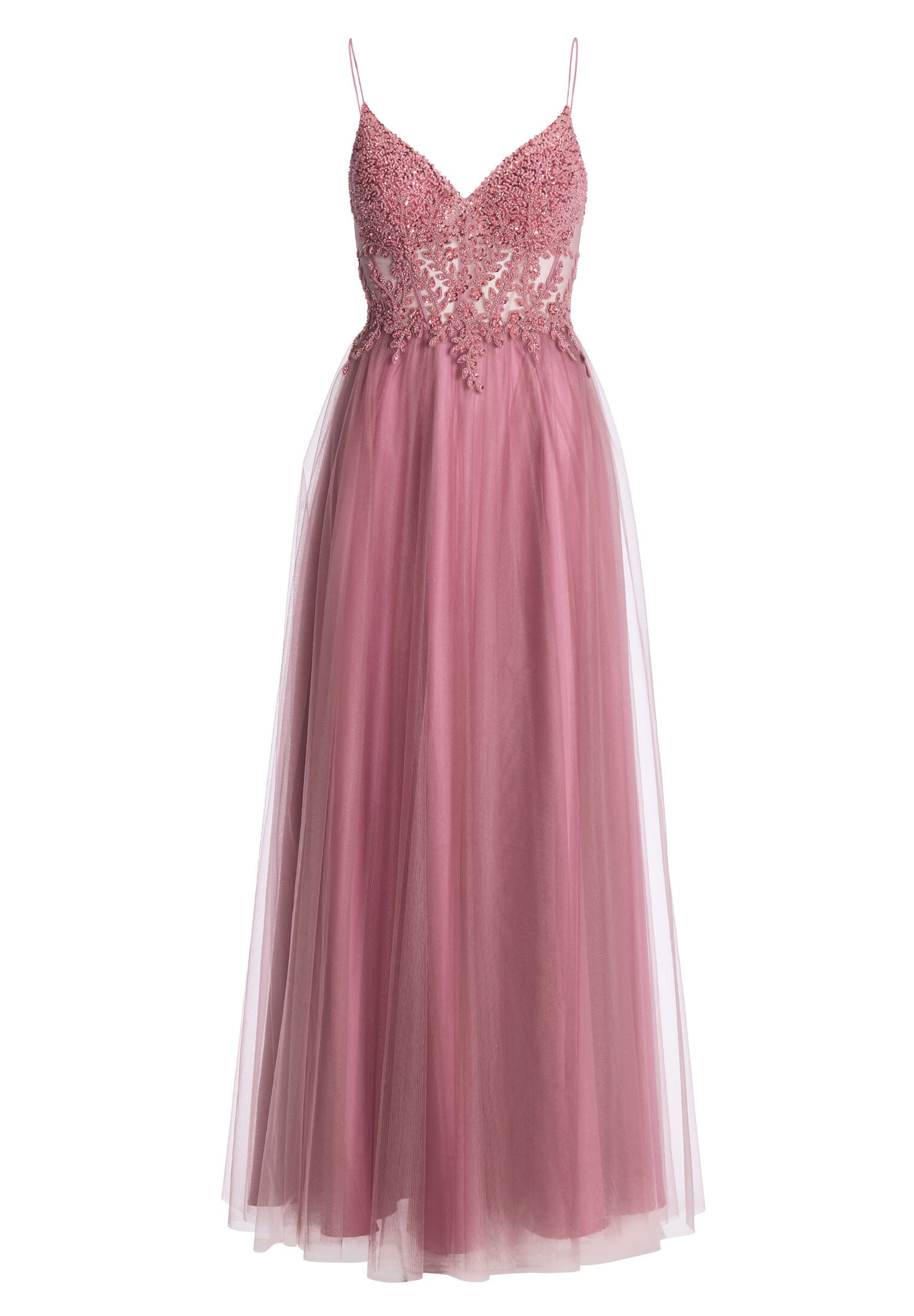 Tüllkleid mit Stickerei