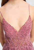 Tüllkleid mit Stickerei