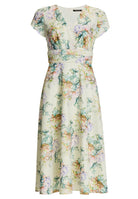 Midi Kleid aus floral bedrucktem Scuba