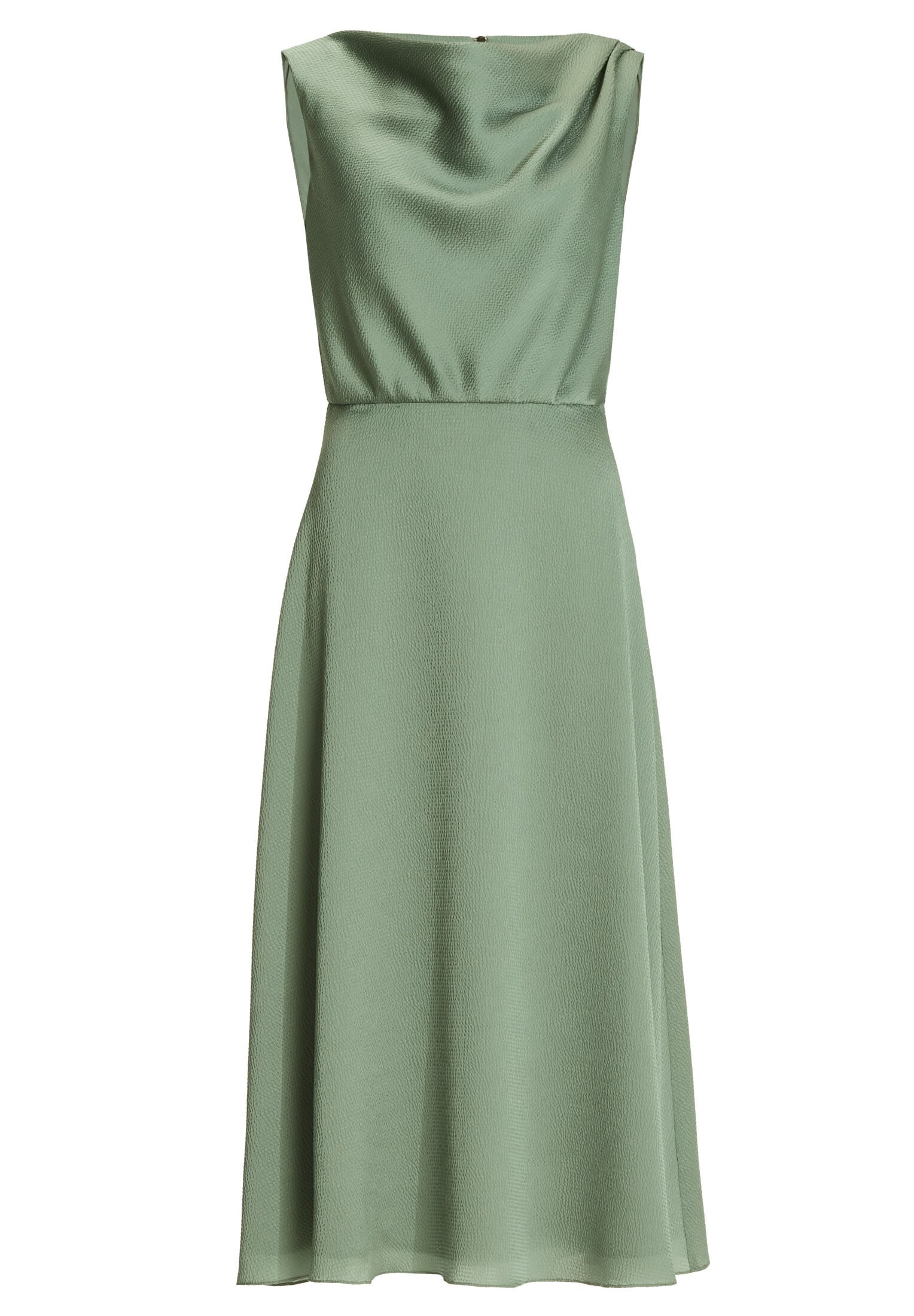 Cocktailkleid aus Satin mit Wasserfall Ausschnitt