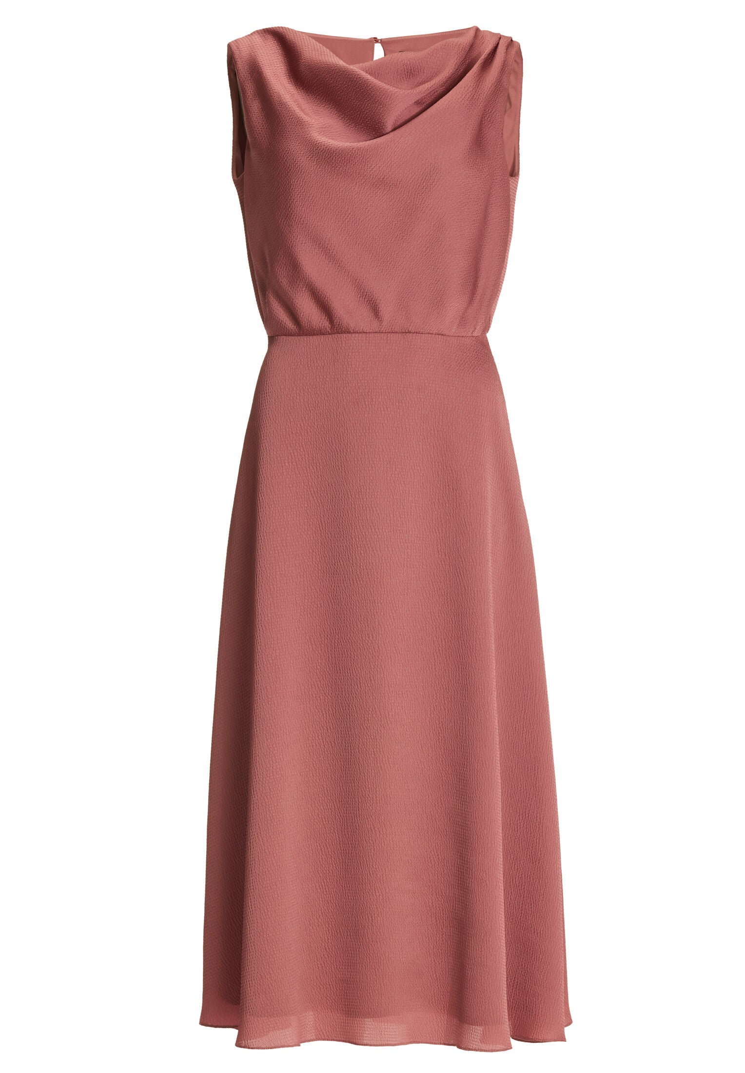 Cocktailkleid aus Satin mit Wasserfall Ausschnitt