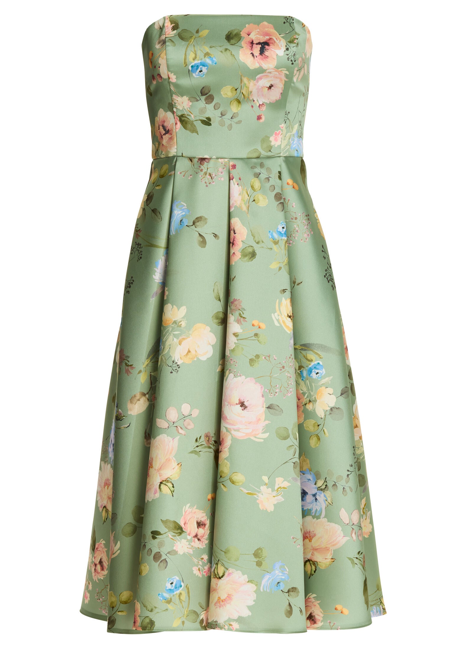 Cocktailkleid aus Twill mit Korsage Oberteil
