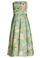 Cocktailkleid aus Twill mit Korsage Oberteil