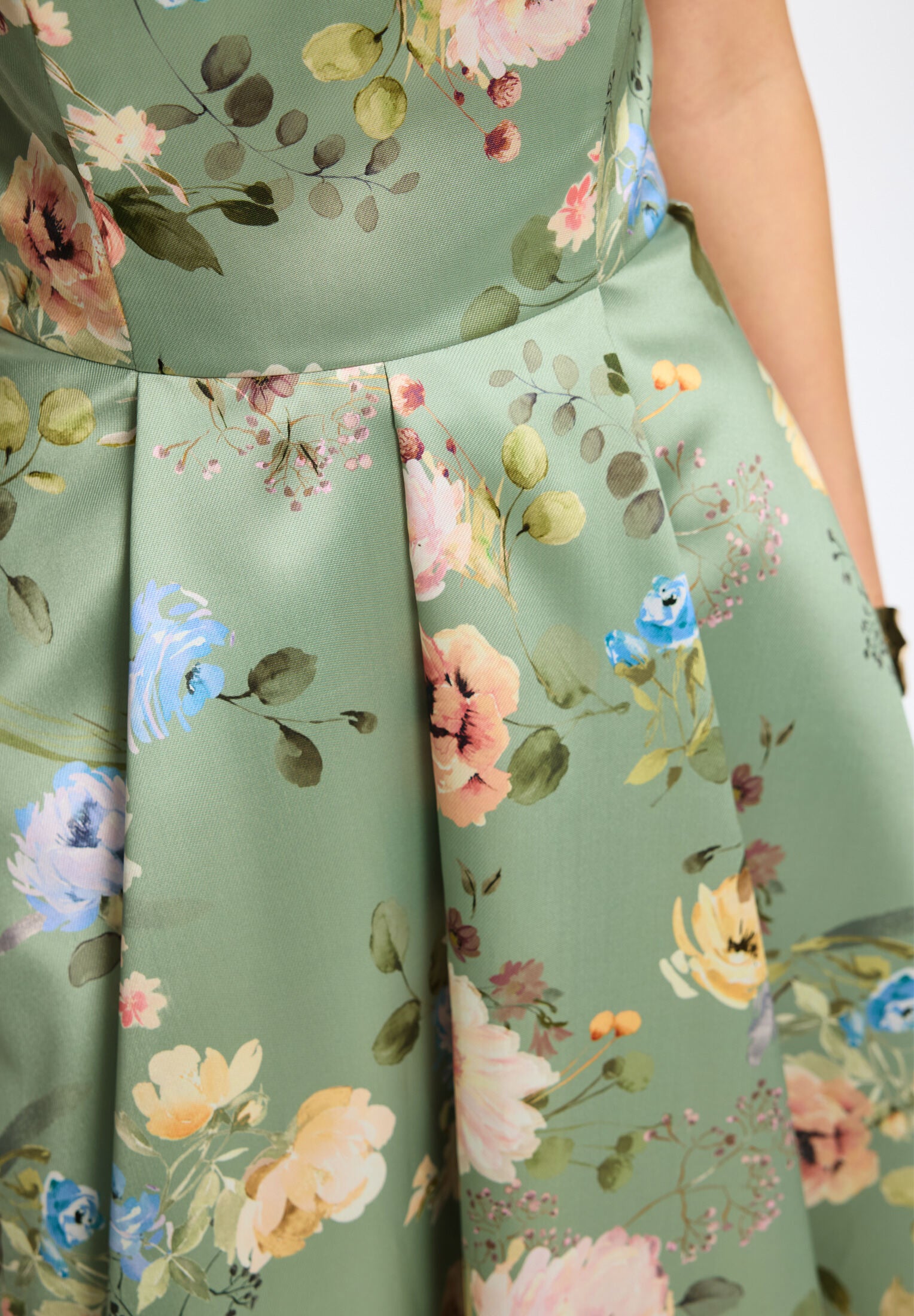 Cocktailkleid aus Twill mit Korsage Oberteil