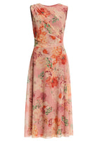 Midi Kleid aus Mesh mit Blumendruck