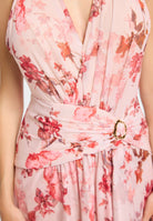 Neckholder Abendkleid mit floralem Print
