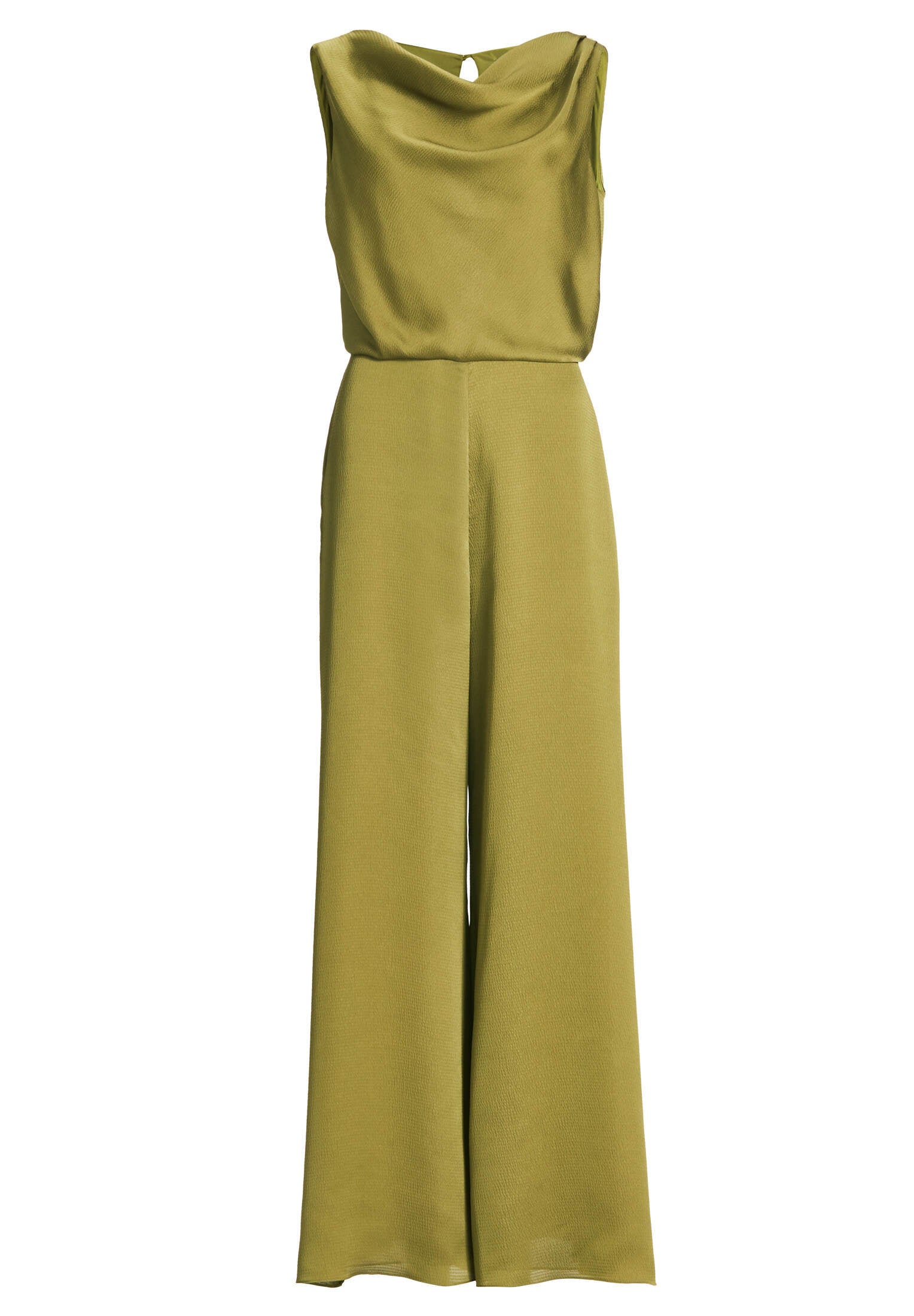 Jumpsuit aus Satin mit Wasserfallausschnitt