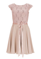Kleid mit paillettenbesetztem Spitzenoberteil