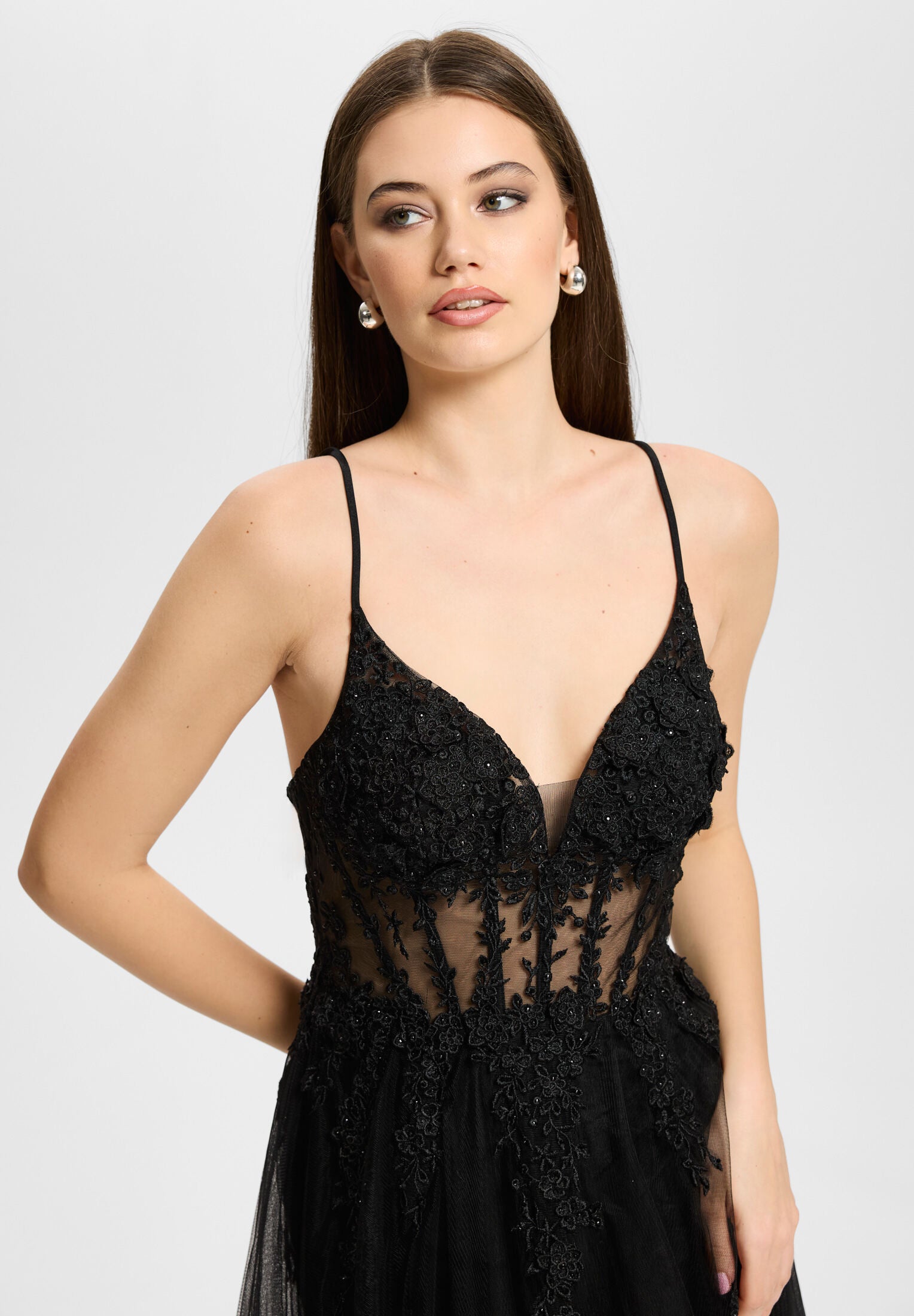 Tüllkleid mit kurzer Jerseyhose