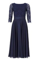 Midikleid mit fließendem Chiffon-Rock