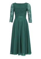 Midikleid mit fließendem Chiffon-Rock