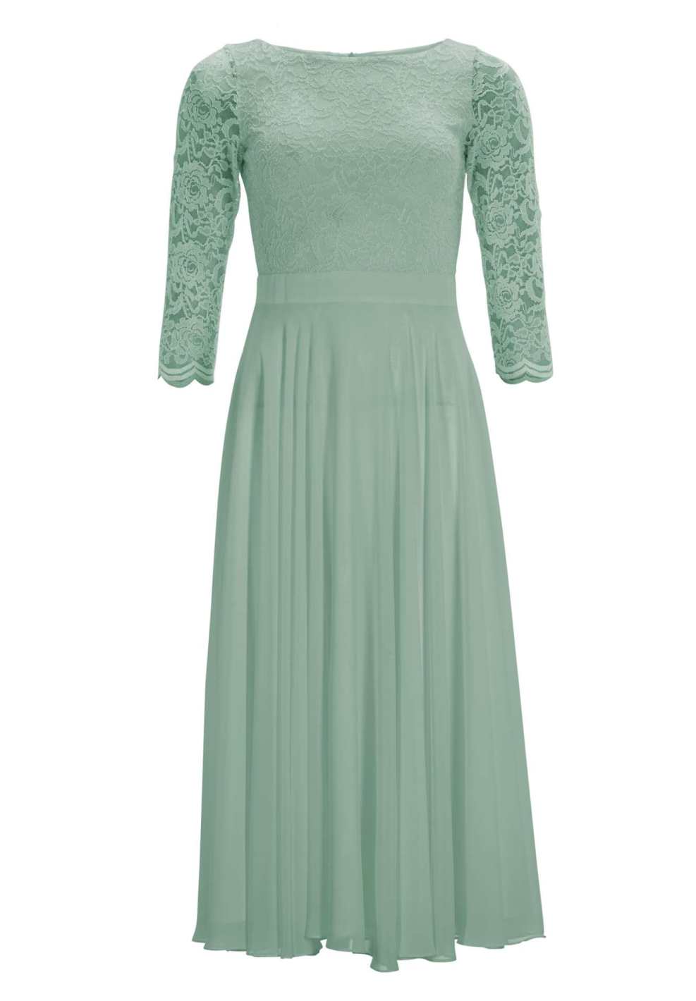 Midikleid mit fließendem Chiffon-Rock