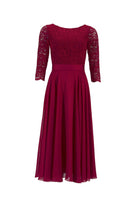 Midikleid mit fließendem Chiffon-Rock
